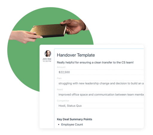 sales handoff template