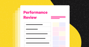 Graphic of a sales performance review template