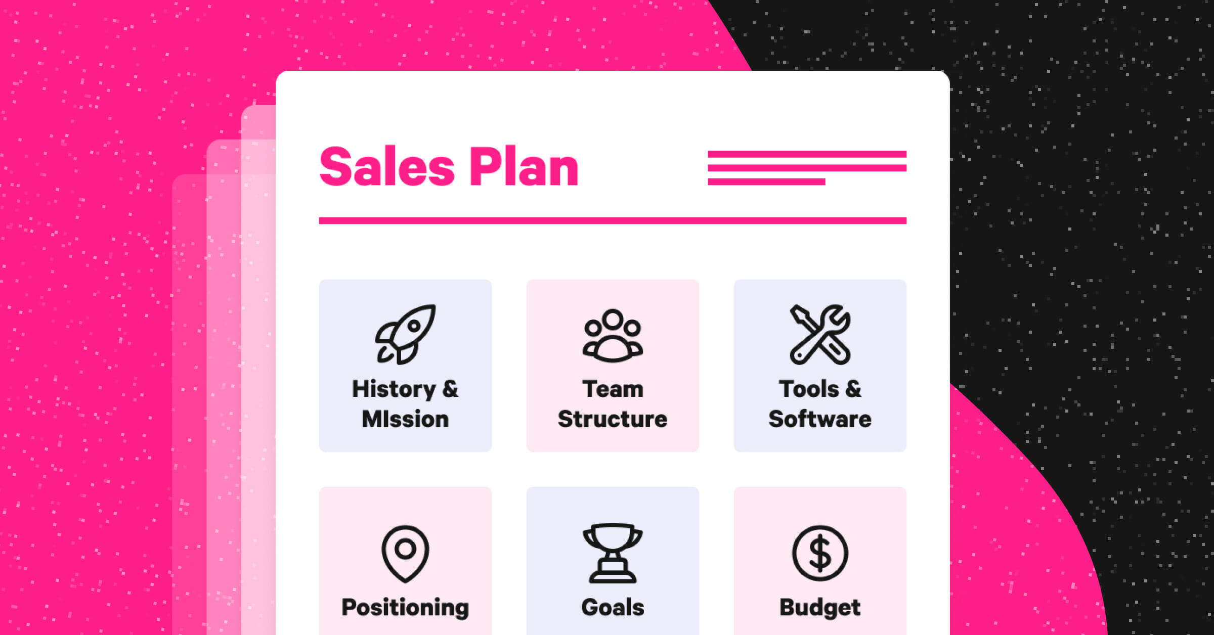 Graphic of a sales plan template