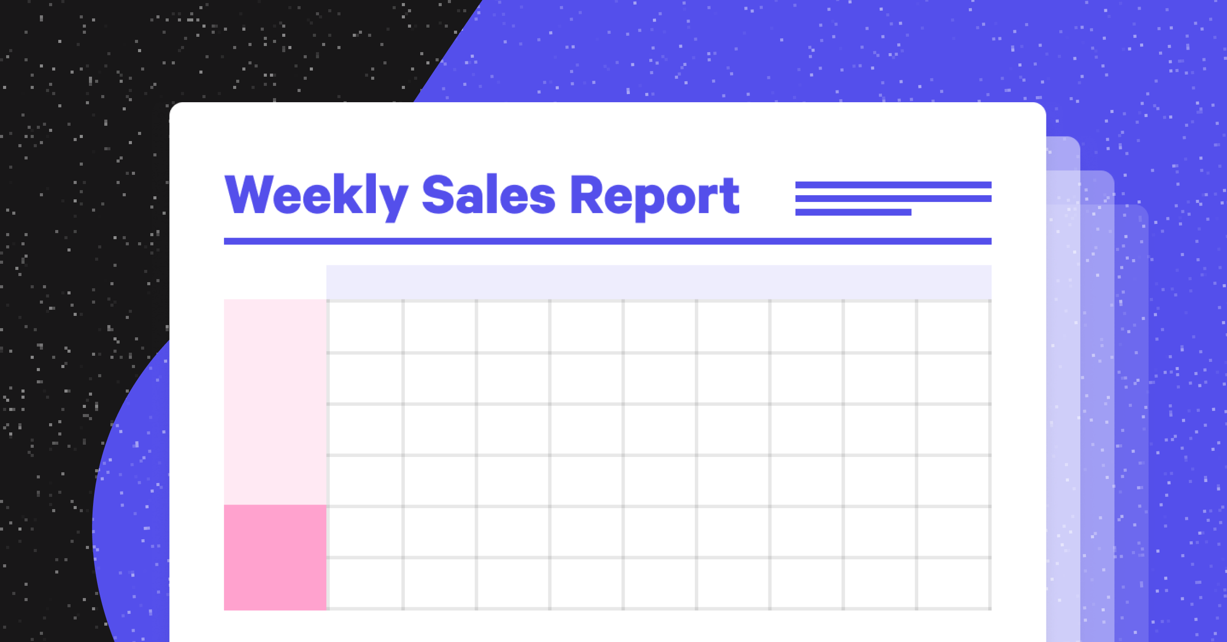 Graphic of a sales report template