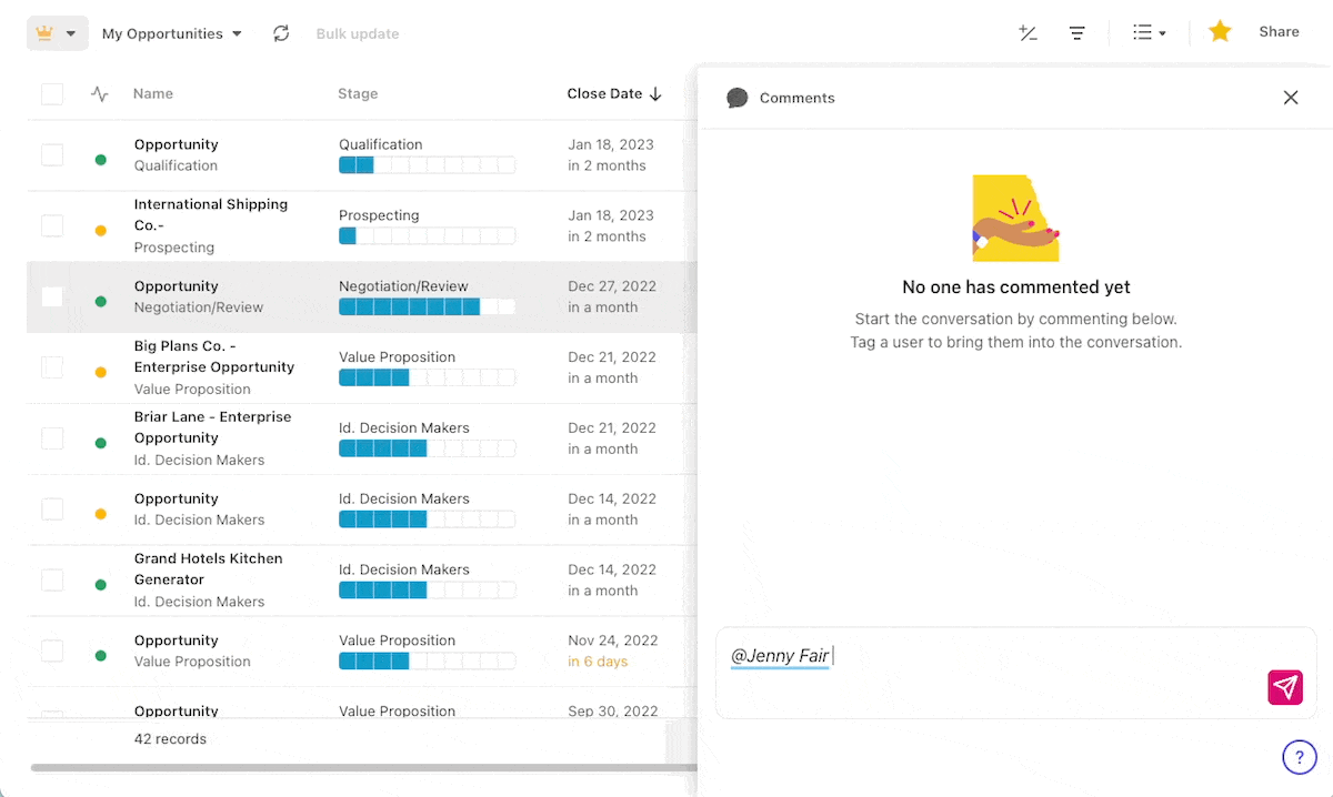 How to use Dooly's commenting feature to get help with deals